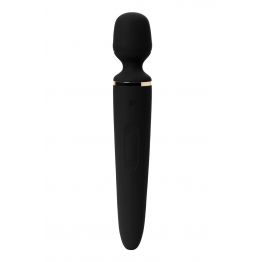 Нереалистичный вибратор Satisfyer Woman Wand, ABS пластик, черный, 34 см.