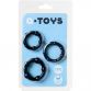 Набор колец TOYFA A-toys, TPE, Черные, Ø 3,5/3/2 см
