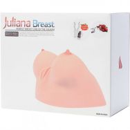 Мастурбатор реалистичный KOKOS Juliana Breast с вибрацией и ротацией, TPR, телесный, 20 см