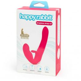 Безремневой страпон Happy Rabbit Strap-on красный