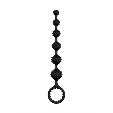 Анальная цепочка S-HANDE TOTO, силикон, чёрная, 22,6 см