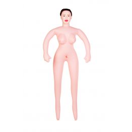 Кукла надувная Gabriella с реалистичной головой, брюнетка, TOYFA Dolls-X, с тремя отверстиями,  кибе