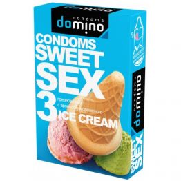 ПРЕЗЕРВАТИВЫ DOMINO SWEET SEX ICE CREAM 3штуки (оральные)