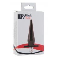 Анальная втулка Black & Red by TOYFA с вибрацией, влагостойкая, TPR, чёрная, 12,7 см,  3 см